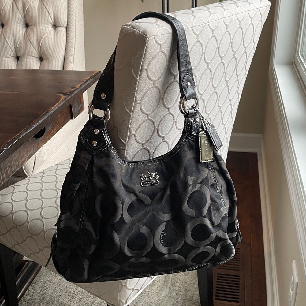 Coach Black Signature Shoulder Bag